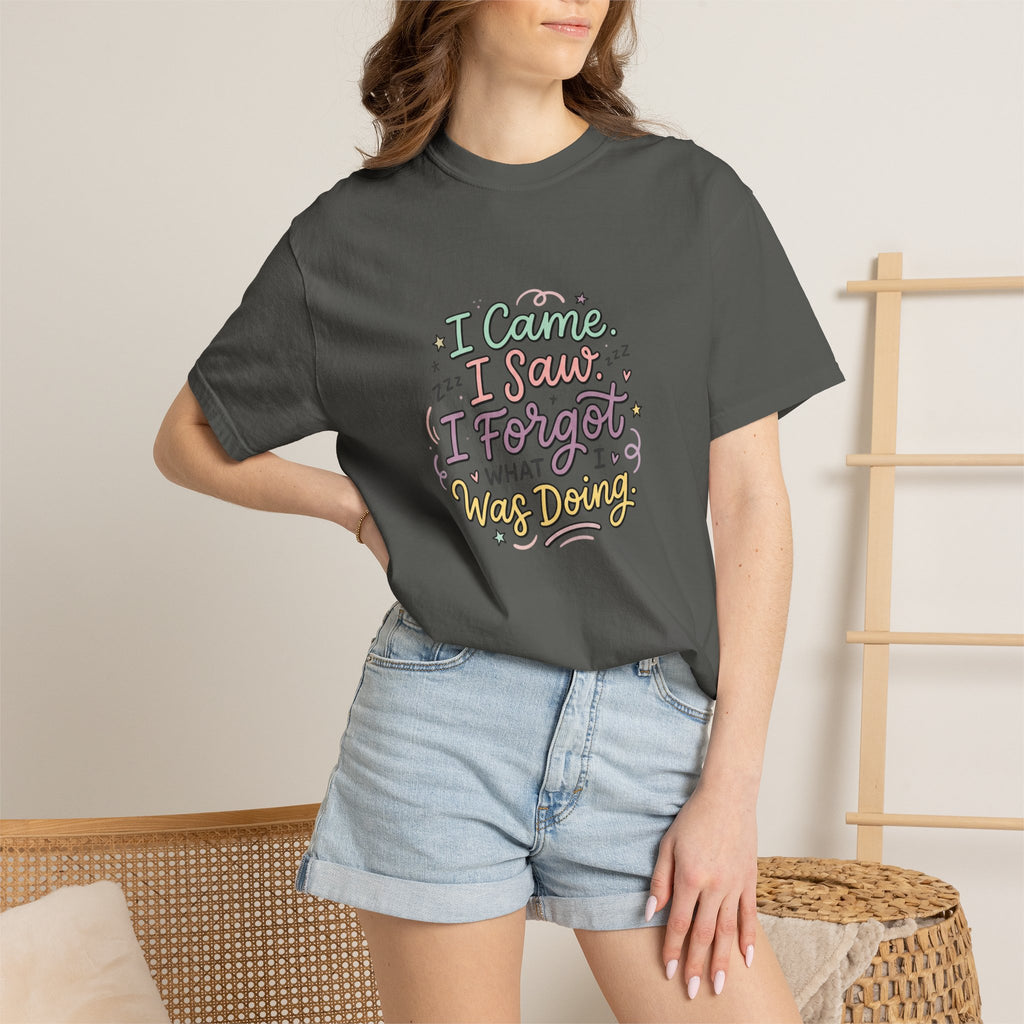 I Came I Saw I Forgot What I Was Doing T-Shirt | Funny Phrase Tee