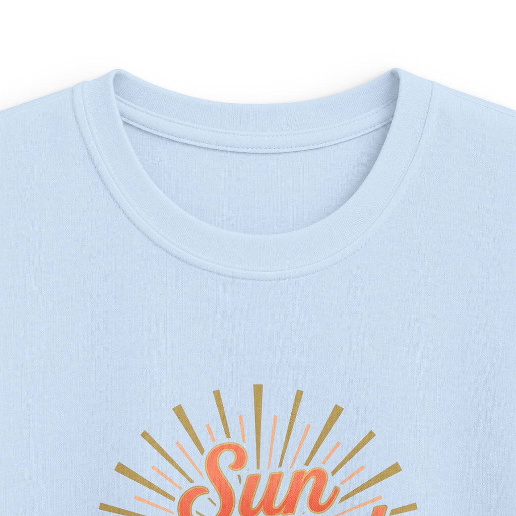 Kids T-Shirt — "Sun Kissed & Blessed" Retro Sunrise Tee