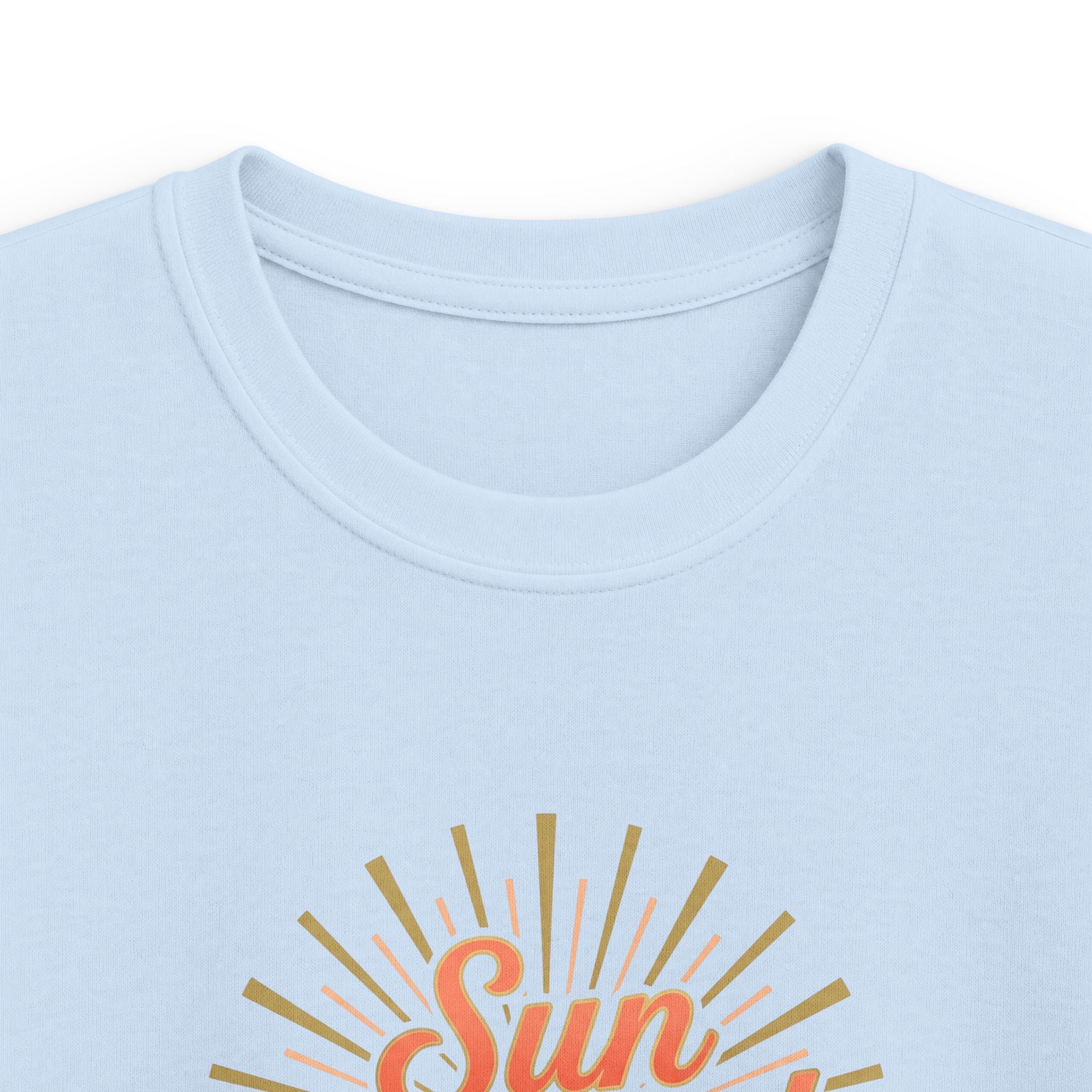 Kids T-Shirt — "Sun Kissed & Blessed" Retro Sunrise Tee