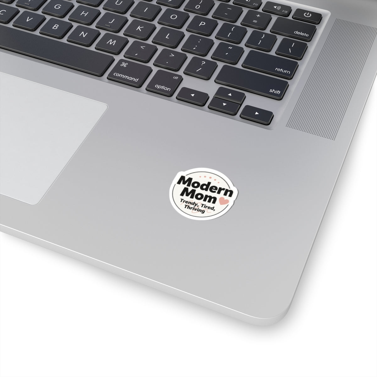 Modern Mom Trendy Tired Thriving Sticker | Kiss-Cut Sticker