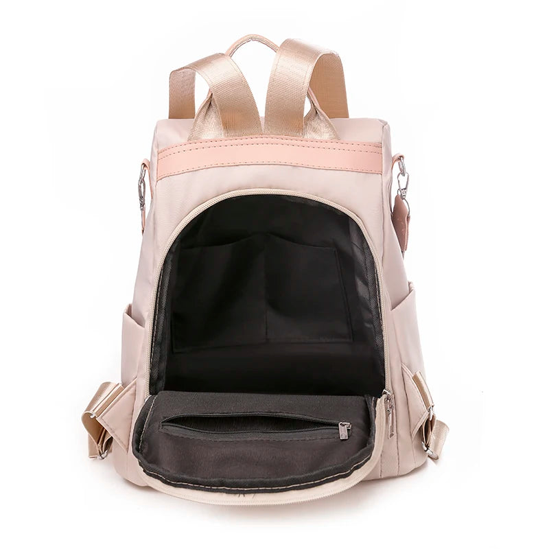 Waterproof Oxford Women Backpack Fashion Anti-theft School Bag Embroidery Designer Female Large Capacity Travel Shoulder Handbag