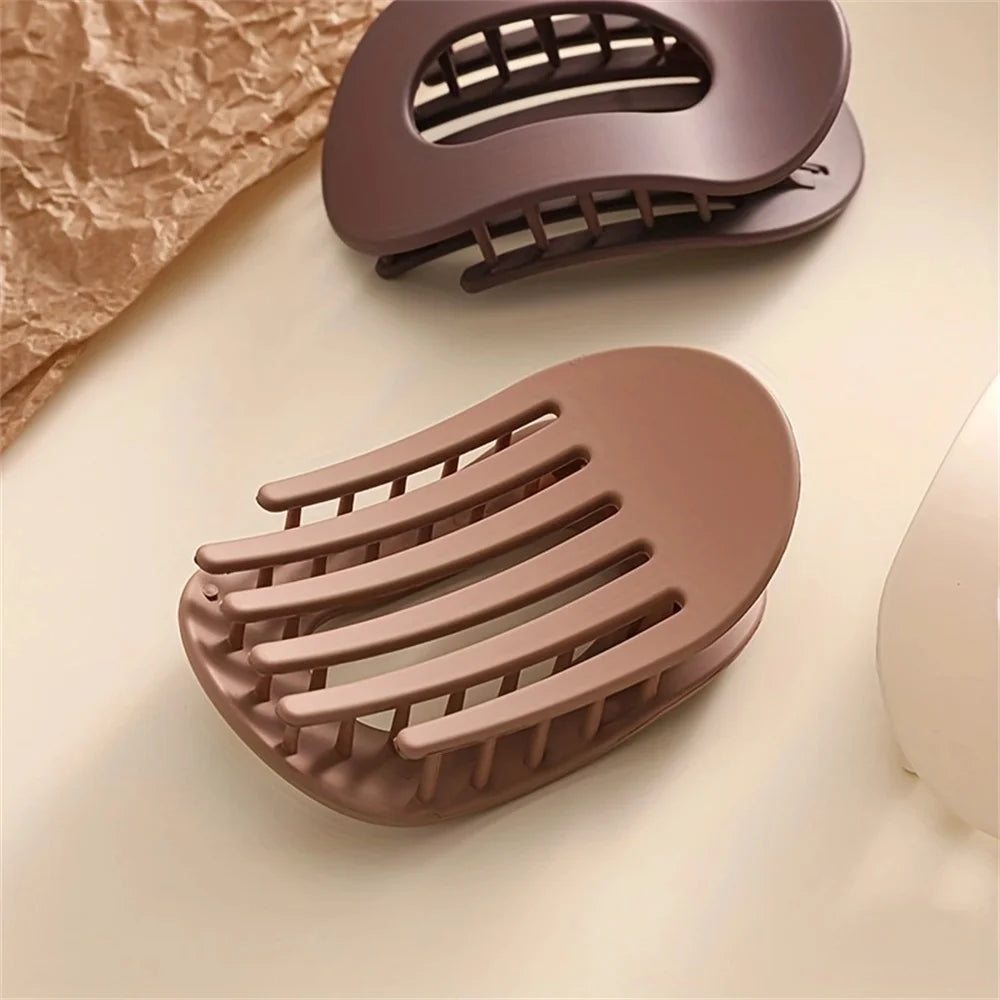 4Pcs/Set New Elegant Matte Acrylic Rounded Duckbill Hair Clips Women Fashion Solid Color Plastic Hairpin Hair Accessories