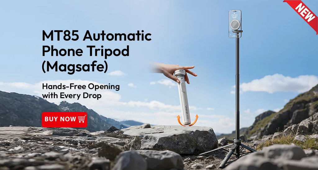 Ulanzi MT-84 1.53M Magsafe Selfie Stick Tripod Stand Bluetooth Remote Phone Extension Tripod for IPhone 16 15 LiveStreaming Vlog