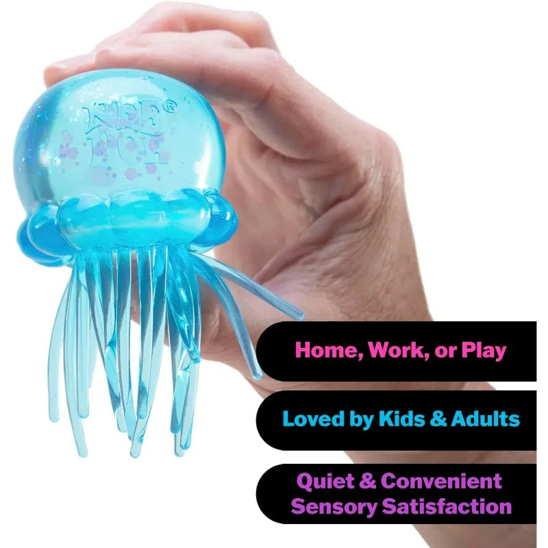 Cute Jellyfish Fuzz Ball Needoh Squishy Blind Box Random Color Soft Sensory Squeeze Stress Relief Relax Toy for Children