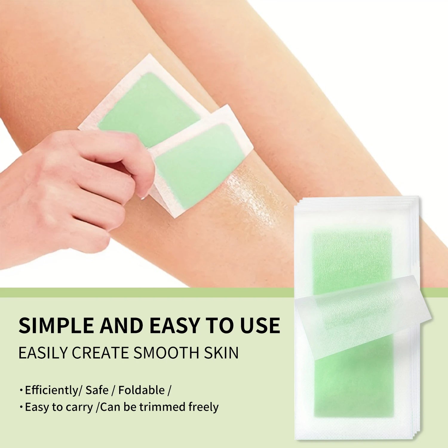6/20PCS Hair Removal Wax Strips, Cold Wax Paper for Face, Arm, Leg & Body, Skin-Friendly, Long-Lasting, Unisex, Certified