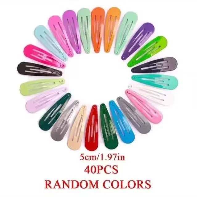 40Pcs Girls Hair Clips Candy Color Dripping Hair Clip Princess Barrette Korean Hairpins Headdress Hair Accessories for Girls