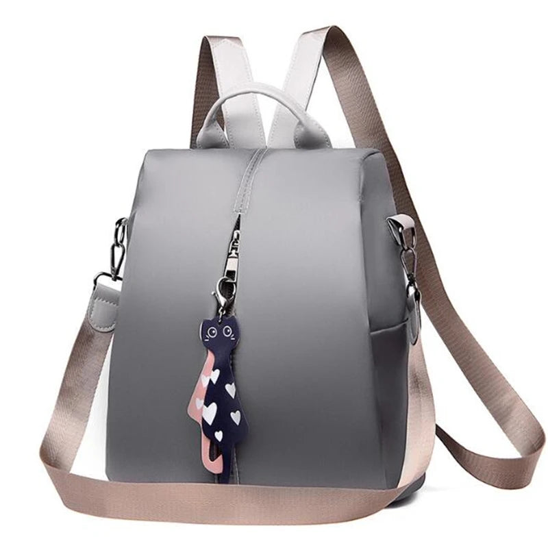 Waterproof Oxford Women Backpack Fashion Anti-theft School Bag Embroidery Designer Female Large Capacity Travel Shoulder Handbag