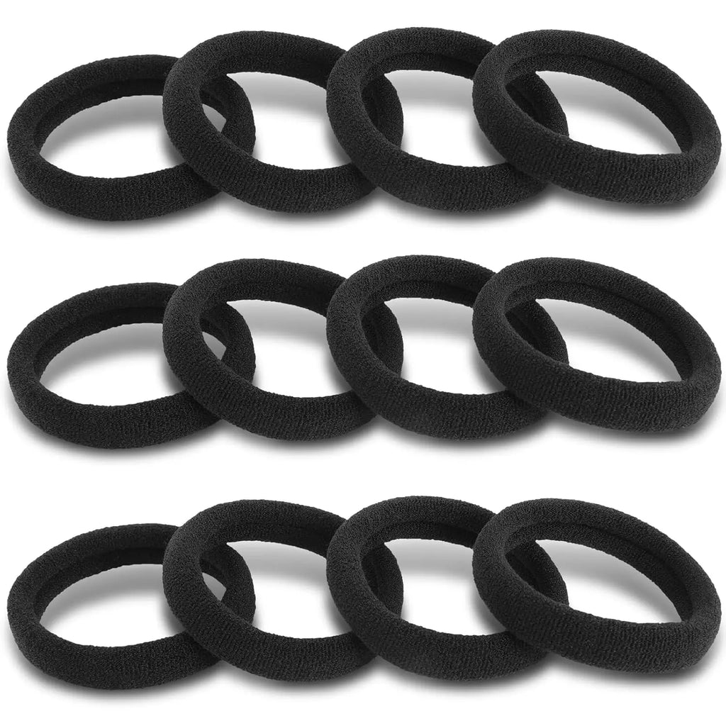 10/100pcs Black Hair Ties, No Damage Seamless Hair Ties Ponytail Holders Elastics Hair Accessories for Women Girls