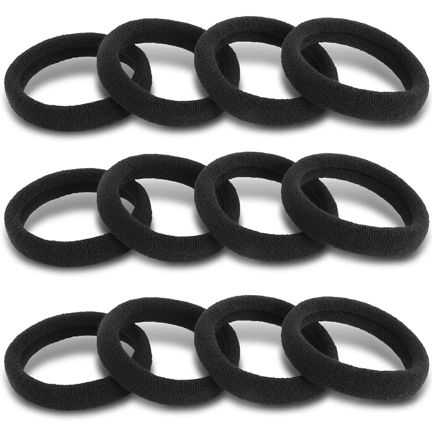 10/100pcs Black Hair Ties, No Damage Seamless Hair Ties Ponytail Holders Elastics Hair Accessories for Women Girls