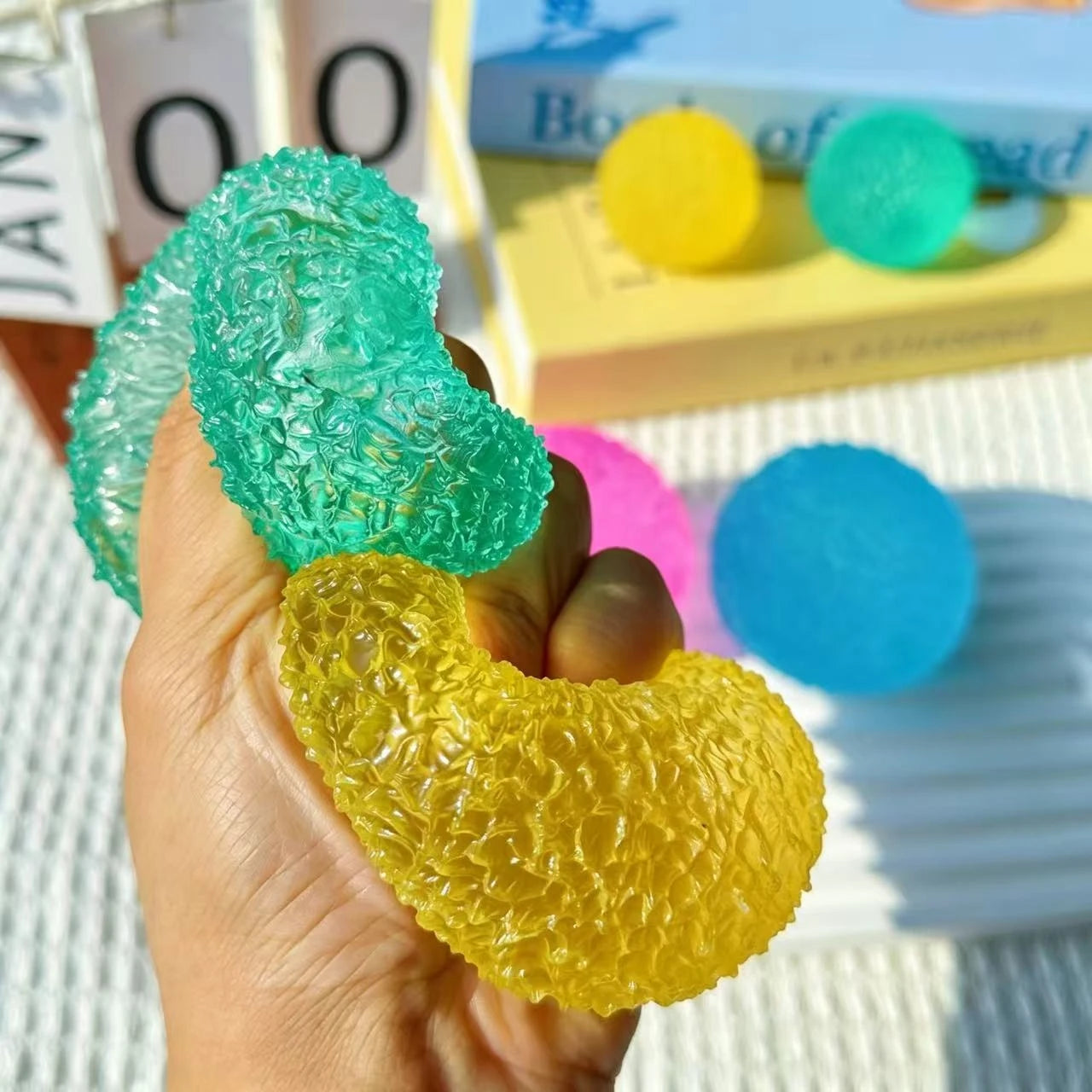 6CM Ball Maltose Squishy Toys Blue Mochi Sensory Fidgets Toy Simulated Adult Anti Stress Slow-rebound Decompression Toy