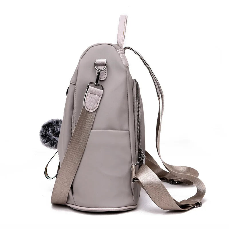 Waterproof Oxford Women Backpack Fashion Anti-theft School Bag Embroidery Designer Female Large Capacity Travel Shoulder Handbag