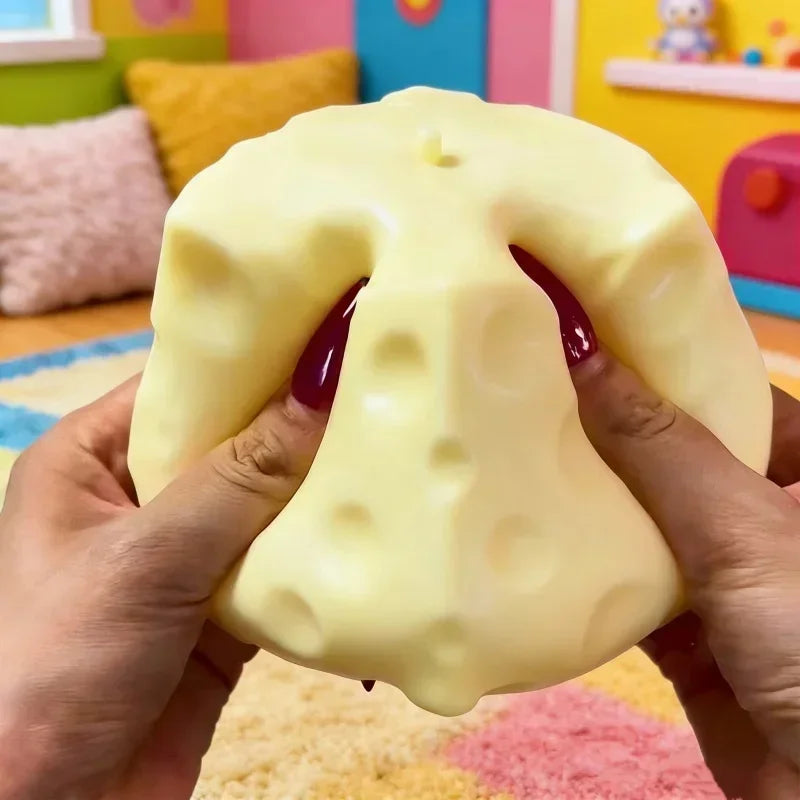 Simulate Cheese Slow Rebound Toy Shapeable Office Decompression Slow Rebound Cheese Pinching Ornament Relax Decompress Knead
