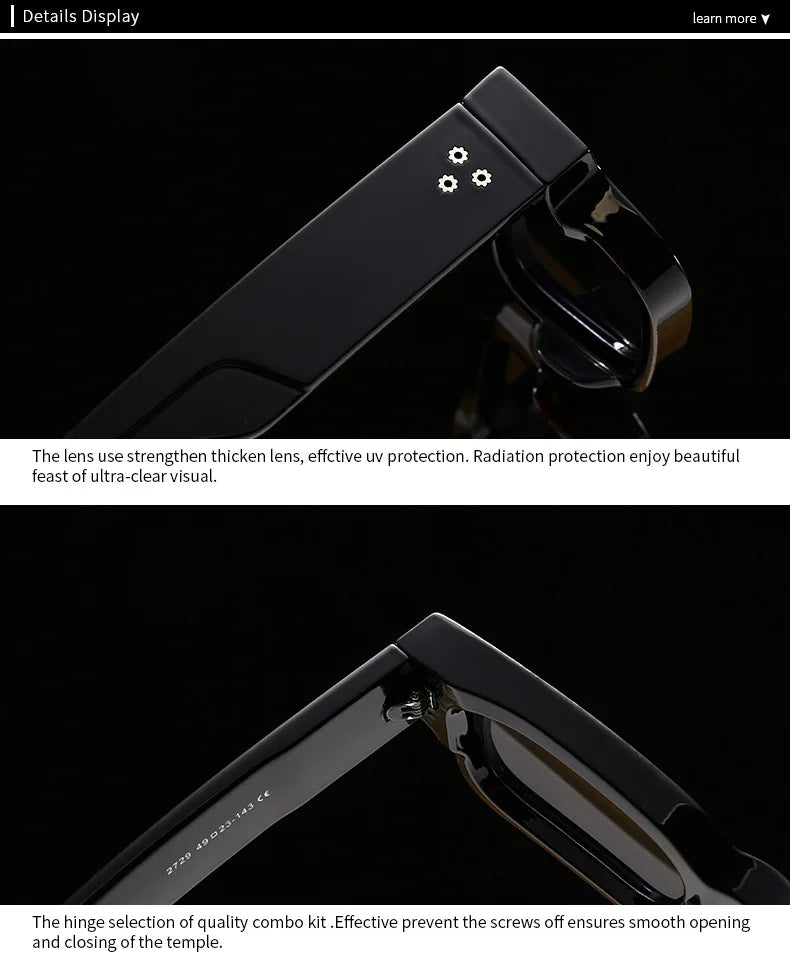 New Vintage Small Square Sunglasses For Women Men Fashion Retro Thick Edge Frame Luxury Male Sun Glasses Shades UV400 Eyeglasses