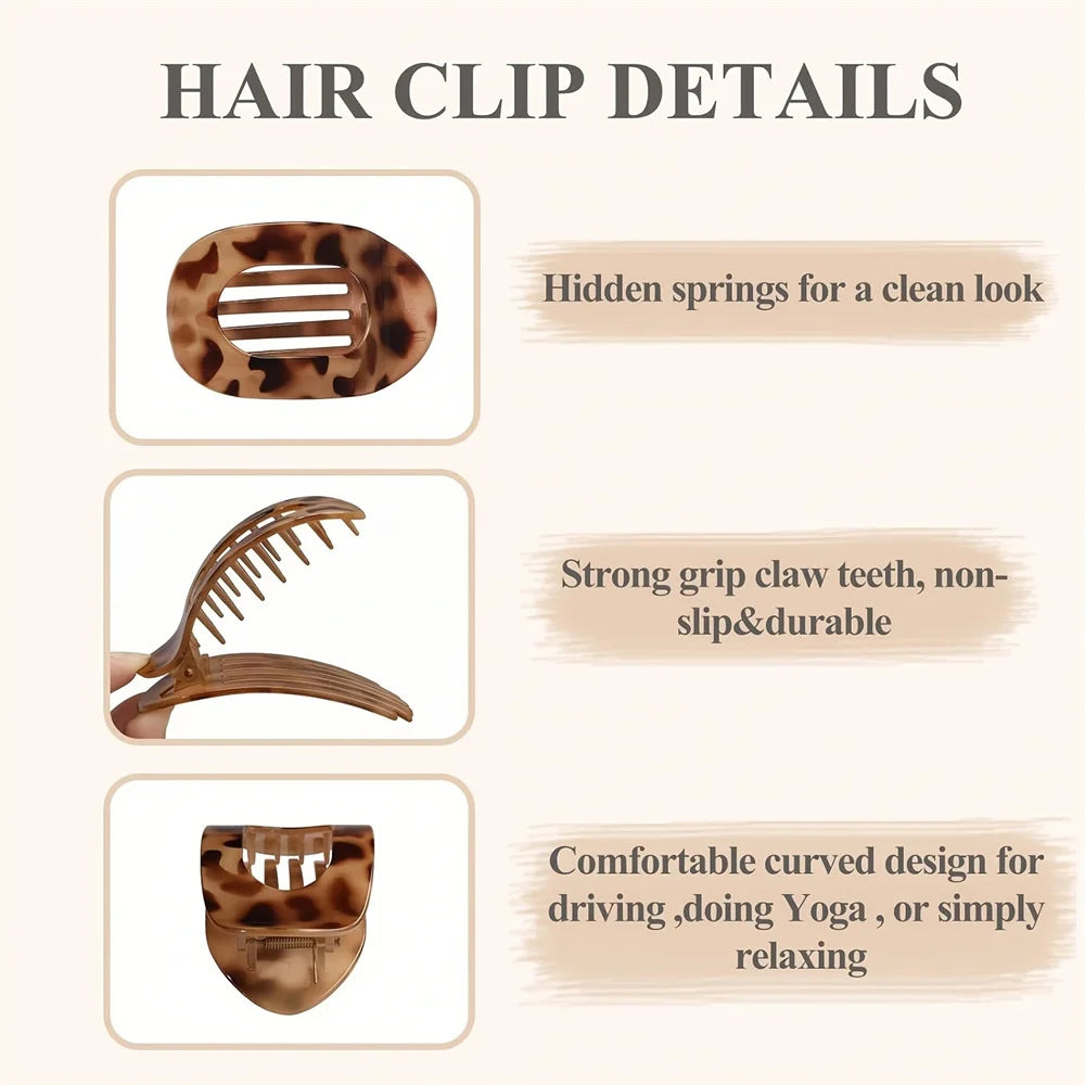 4Pcs/Set New Elegant Matte Acrylic Rounded Duckbill Hair Clips Women Fashion Solid Color Plastic Hairpin Hair Accessories