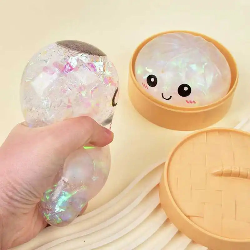 Glitter Dumpling Squishies Toys Pressure Ball Slow Rebound Soft Pinch Decompression Office Home Decorat Gifts