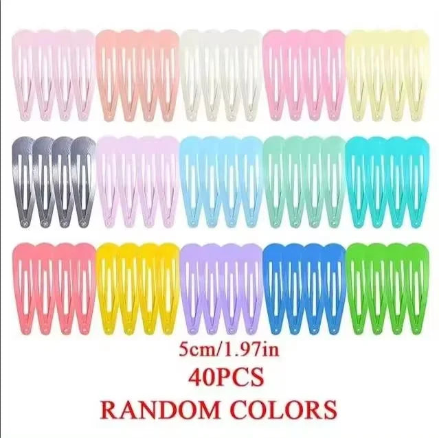 40Pcs Girls Hair Clips Candy Color Dripping Hair Clip Princess Barrette Korean Hairpins Headdress Hair Accessories for Girls