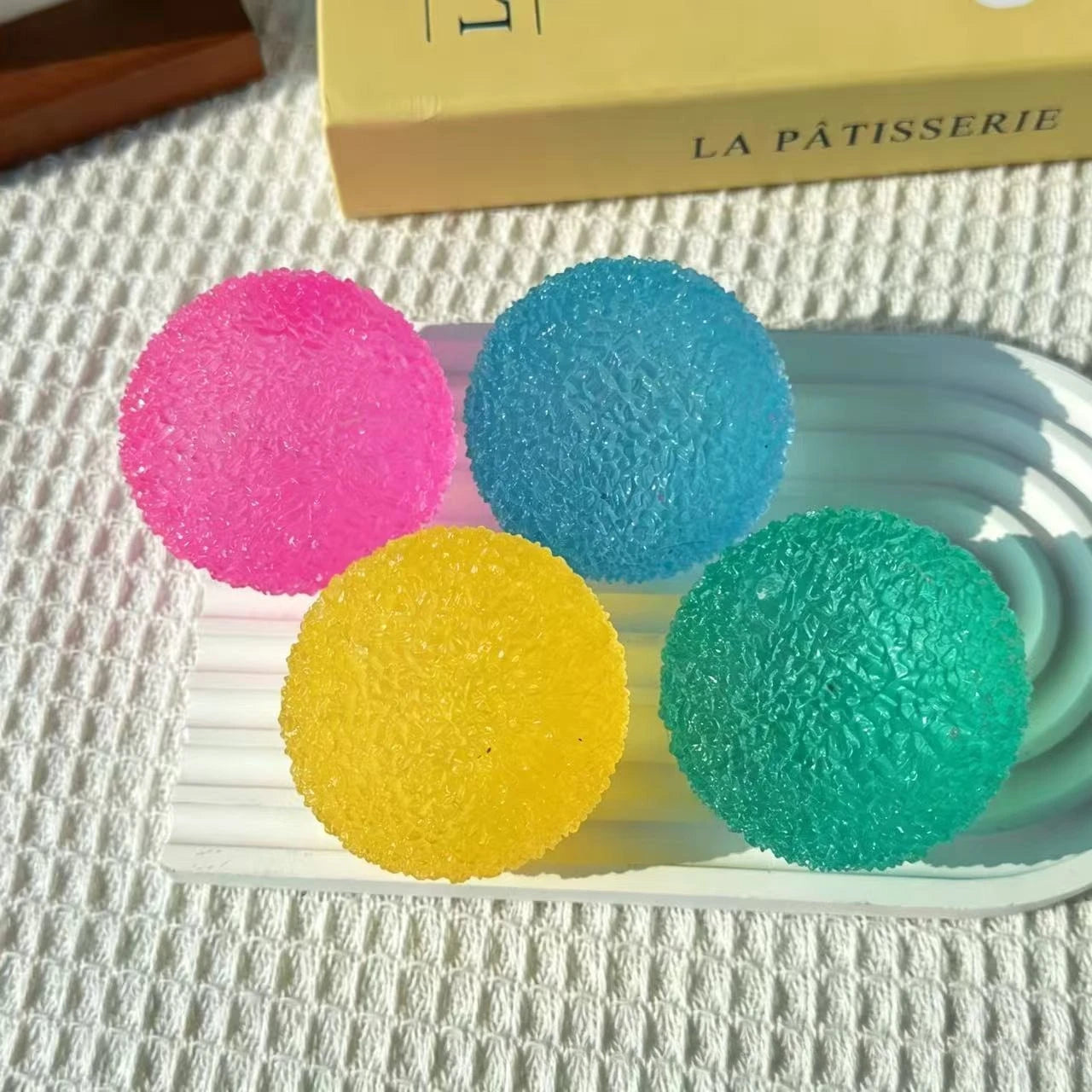 6CM Ball Maltose Squishy Toys Blue Mochi Sensory Fidgets Toy Simulated Adult Anti Stress Slow-rebound Decompression Toy