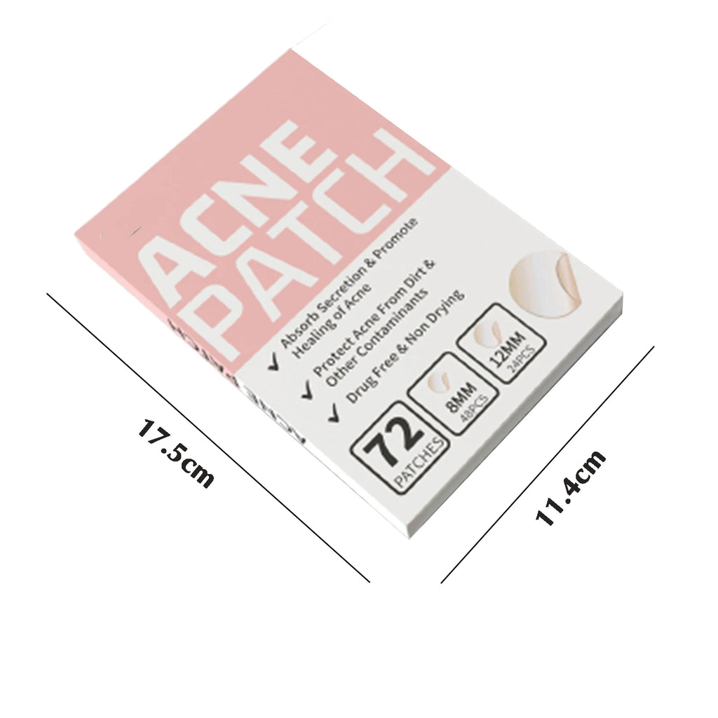 【Hot sales】72Pcs Invisible Removal Pimple Anti-Acne Hydrocolloid Patches Spots Marks Concealer Waterproof Repair Sticker