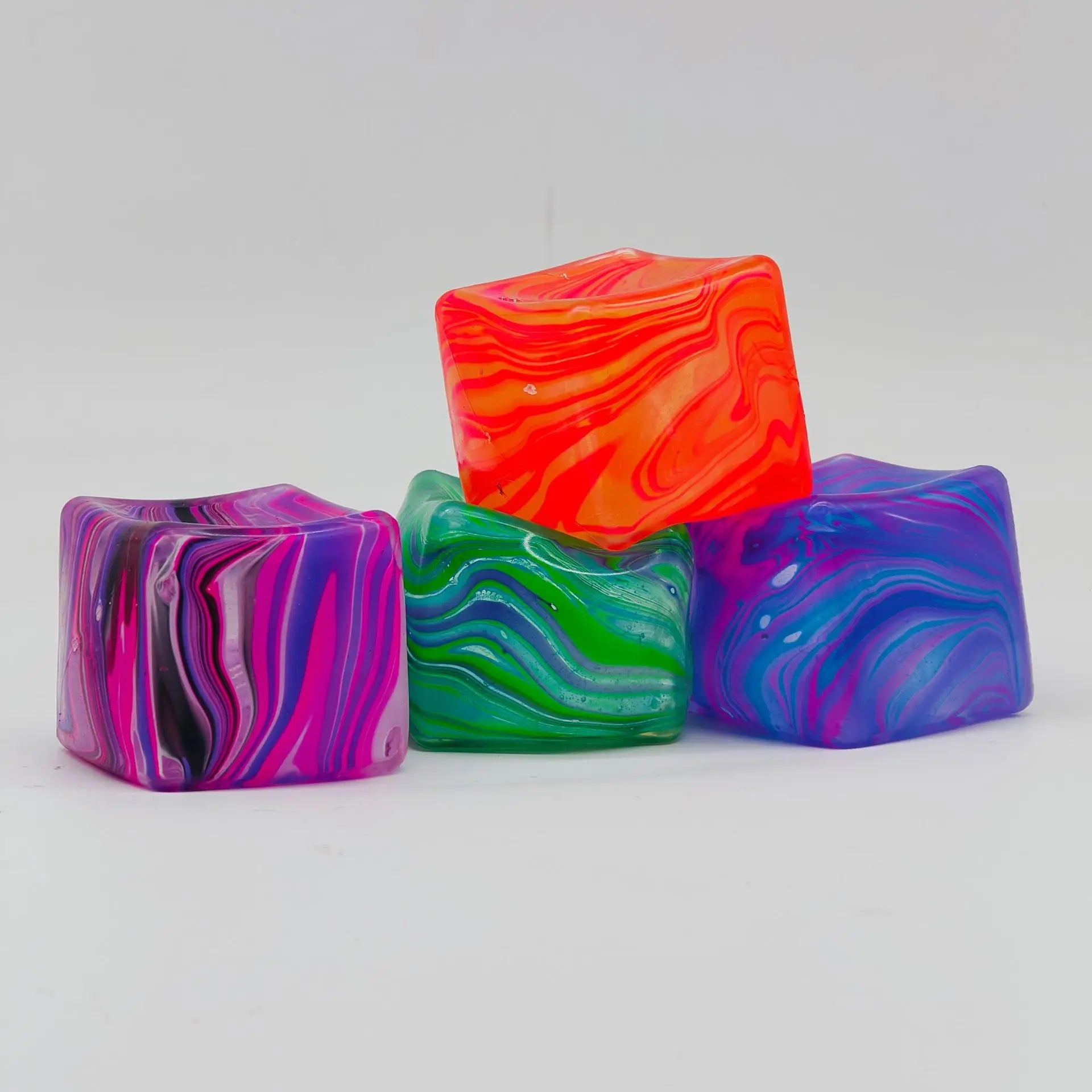 /5.5cm Soft and Glutinous Sensory Stress-relief Toy Needoh Cube Filled with Gel Stretchable Ball Soft Ice Cube Ball Slow Rebound