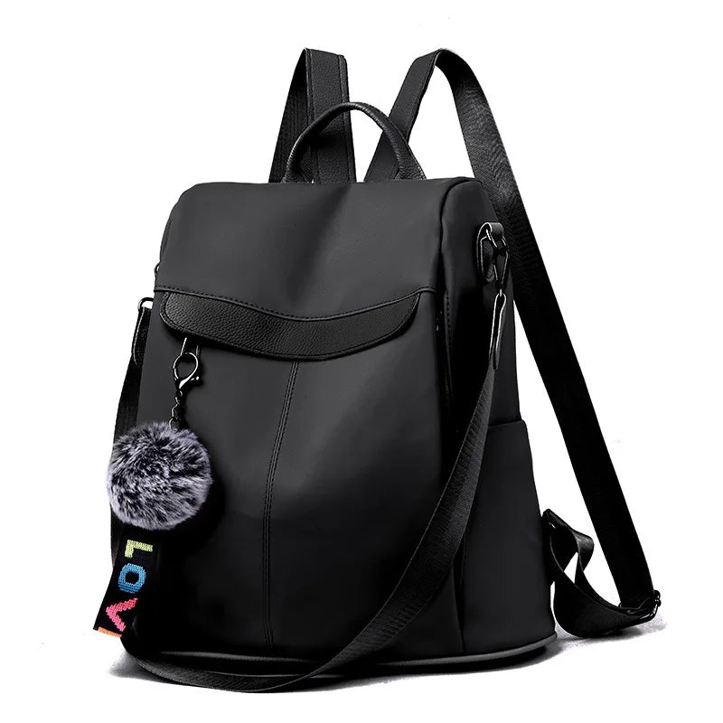 Waterproof Oxford Women Backpack Fashion Anti-theft School Bag Embroidery Designer Female Large Capacity Travel Shoulder Handbag