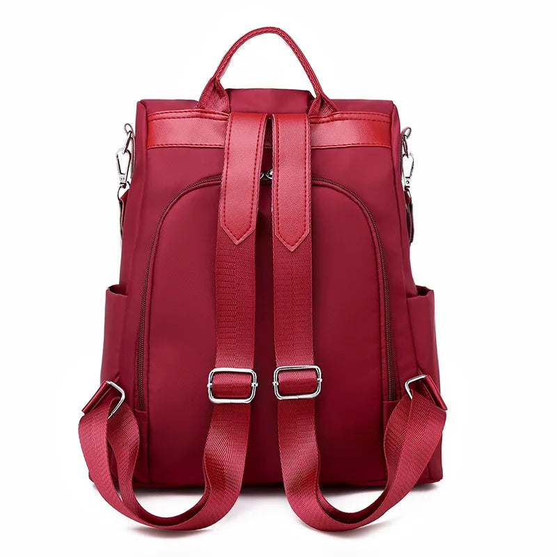 Waterproof Oxford Women Backpack Fashion Anti-theft School Bag Embroidery Designer Female Large Capacity Travel Shoulder Handbag