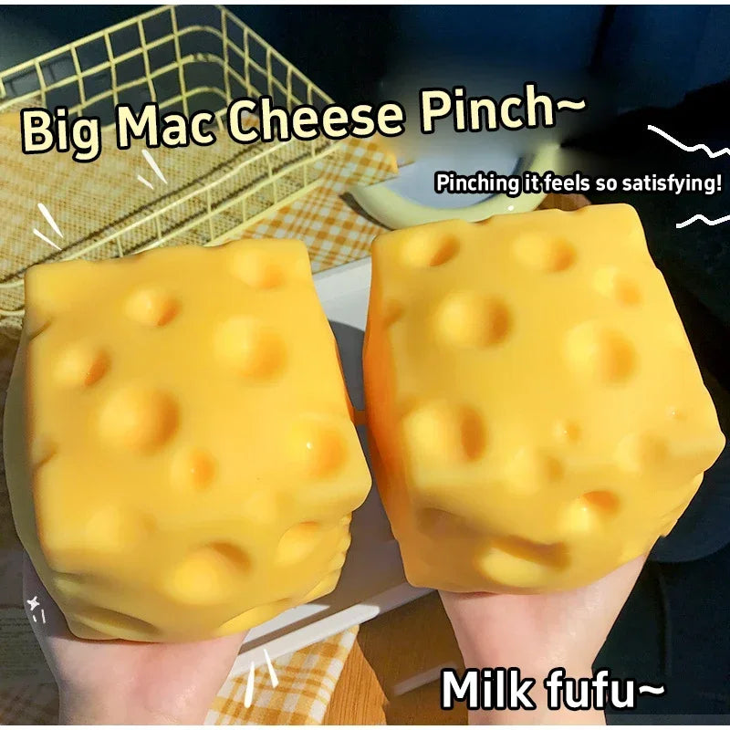 Simulate Cheese Slow Rebound Toy Shapeable Office Decompression Slow Rebound Cheese Pinching Ornament Relax Decompress Knead