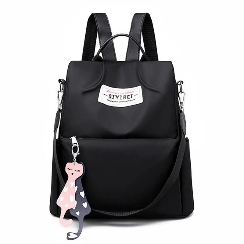 Waterproof Oxford Women Backpack Fashion Anti-theft School Bag Embroidery Designer Female Large Capacity Travel Shoulder Handbag