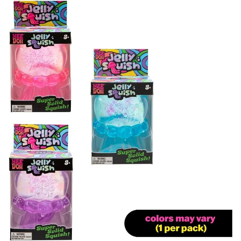 Cute Jellyfish Fuzz Ball Needoh Squishy Blind Box Random Color Soft Sensory Squeeze Stress Relief Relax Toy for Children