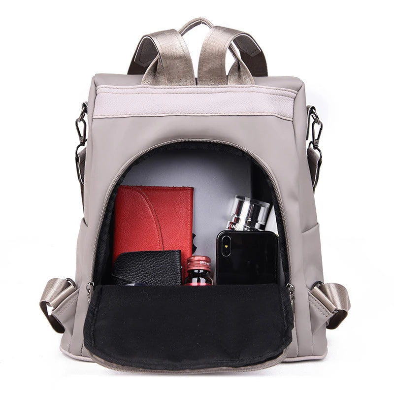 Waterproof Oxford Women Backpack Fashion Anti-theft School Bag Embroidery Designer Female Large Capacity Travel Shoulder Handbag