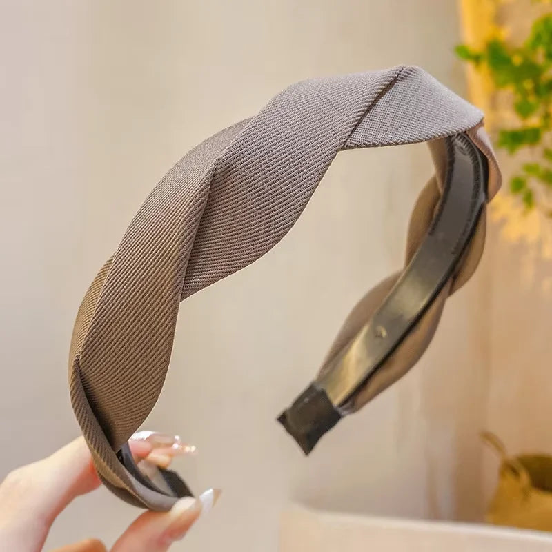 Retro wide edge Twist Headband for Women Elegant Wash Face Hair Band Fashion Girl Hair Accessories
