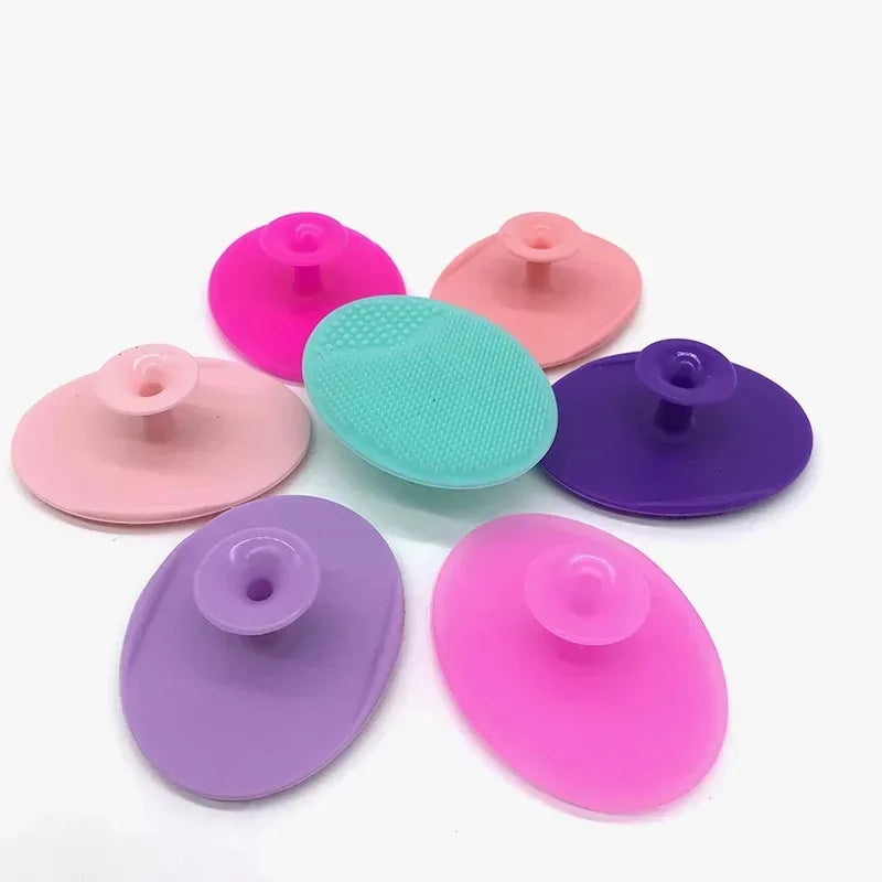 1/2/4pcs Soft Silicone Face Brush Cleanser and Massager Manual Facial Cleansing Brush Exfoliating Silicone Face Scrubber