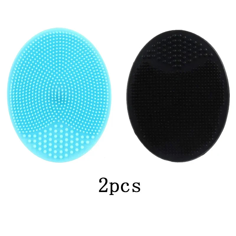 1/2/4pcs Soft Silicone Face Brush Cleanser and Massager Manual Facial Cleansing Brush Exfoliating Silicone Face Scrubber