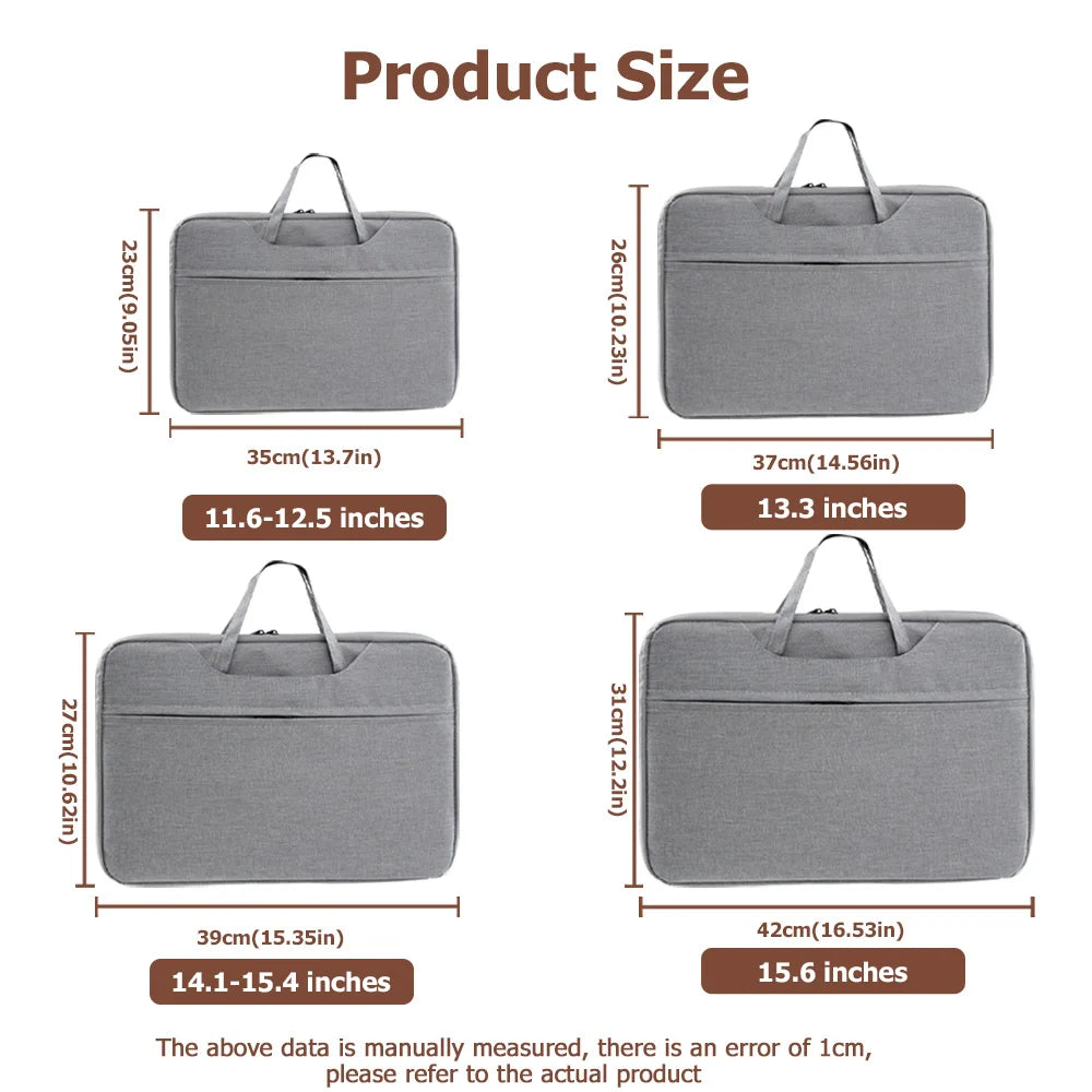 Laptop Bags 13.3 14 15 15.6 inch Cover For MacBook Air Pro Xiaomi Huawei ASUS Notebook Case Men Women Portable Handbag Briefcase