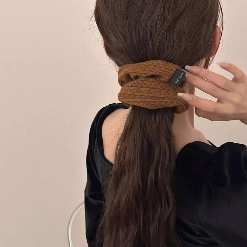 Vintage Knitting Pattern Large Intestine Scrunchie For Women Sweet Hair Hair Band Hair Tie Rubber Band Fashion Hair Accessories