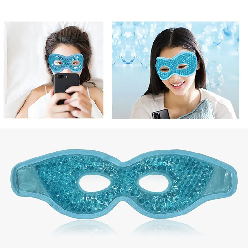 Cooling Eye Mask Gel Reuseable Cold Compress Face Mask Sleeping Mask Eye Cooling Puffy Dry Eyes Relieve Facial Edema Skin Care