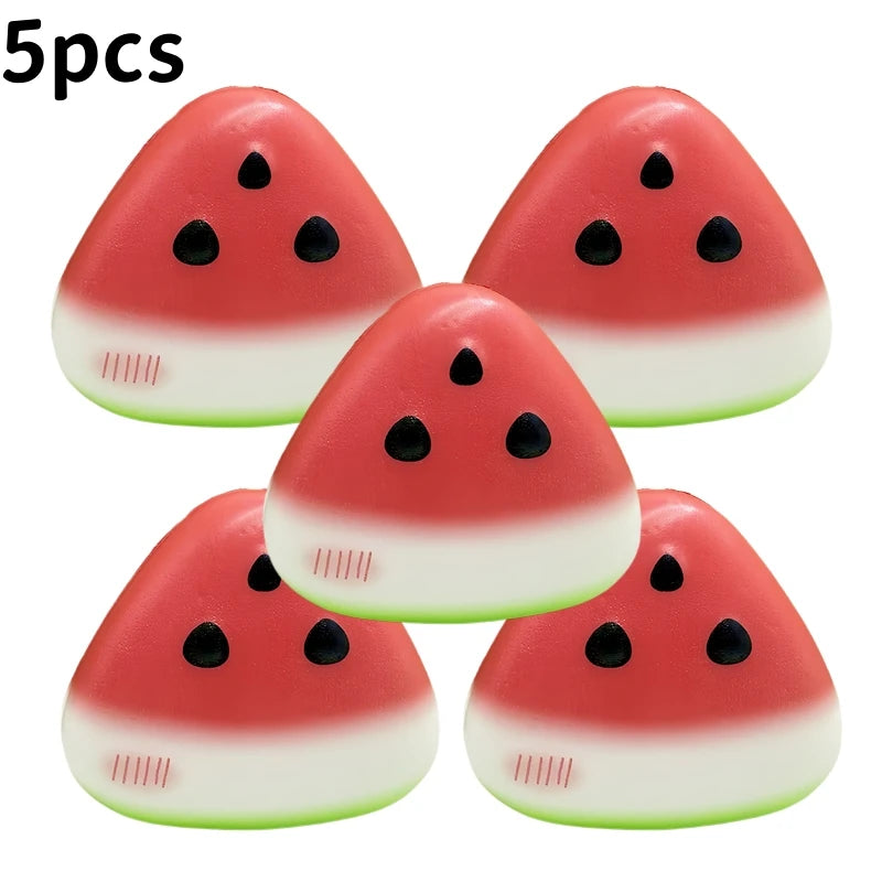 Funny Watermelon Squishy Squeeze Fidget Toy Anti-Stress Slow Rising Fruit Pinch Squeeze Toy Anti Stress Toy for Adult