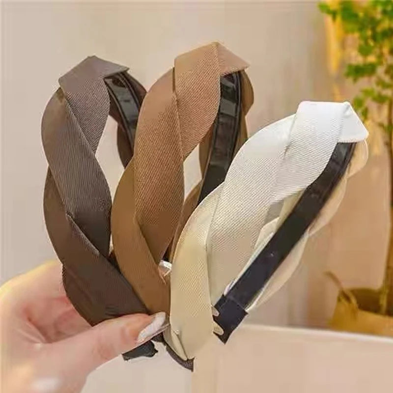 Retro wide edge Twist Headband for Women Elegant Wash Face Hair Band Fashion Girl Hair Accessories