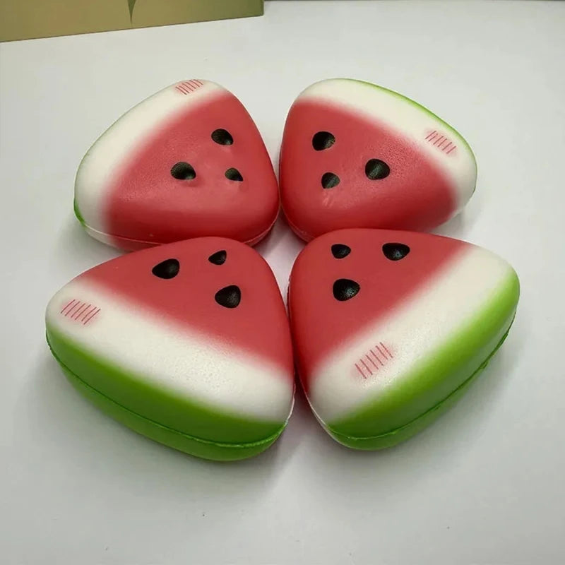 Funny Watermelon Squishy Squeeze Fidget Toy Anti-Stress Slow Rising Fruit Pinch Squeeze Toy Anti Stress Toy for Adult