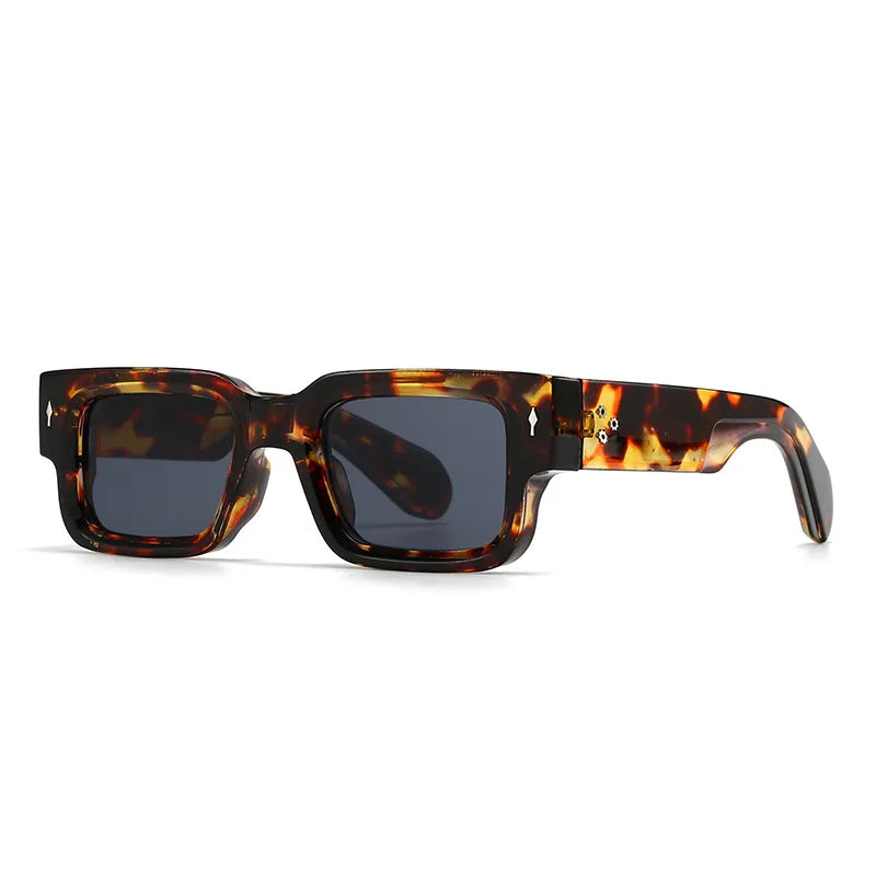 New Vintage Small Square Sunglasses For Women Men Fashion Retro Thick Edge Frame Luxury Male Sun Glasses Shades UV400 Eyeglasses