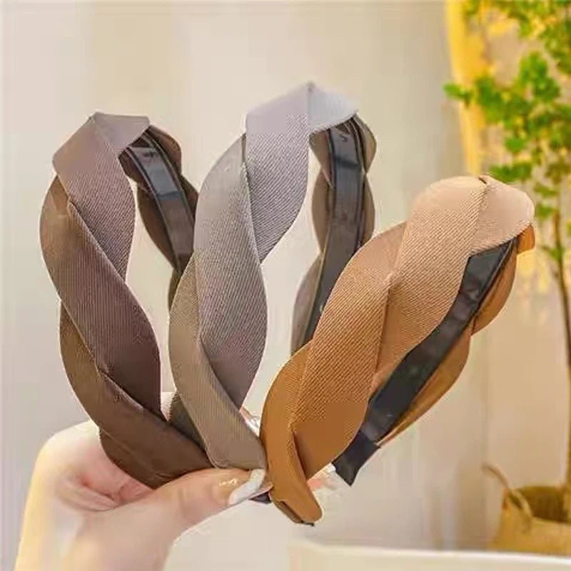 Retro wide edge Twist Headband for Women Elegant Wash Face Hair Band Fashion Girl Hair Accessories