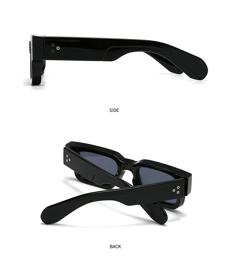 New Vintage Small Square Sunglasses For Women Men Fashion Retro Thick Edge Frame Luxury Male Sun Glasses Shades UV400 Eyeglasses