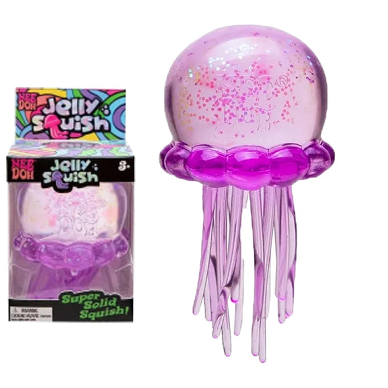 Cute Jellyfish Fuzz Ball Needoh Squishy Blind Box Random Color Soft Sensory Squeeze Stress Relief Relax Toy for Children