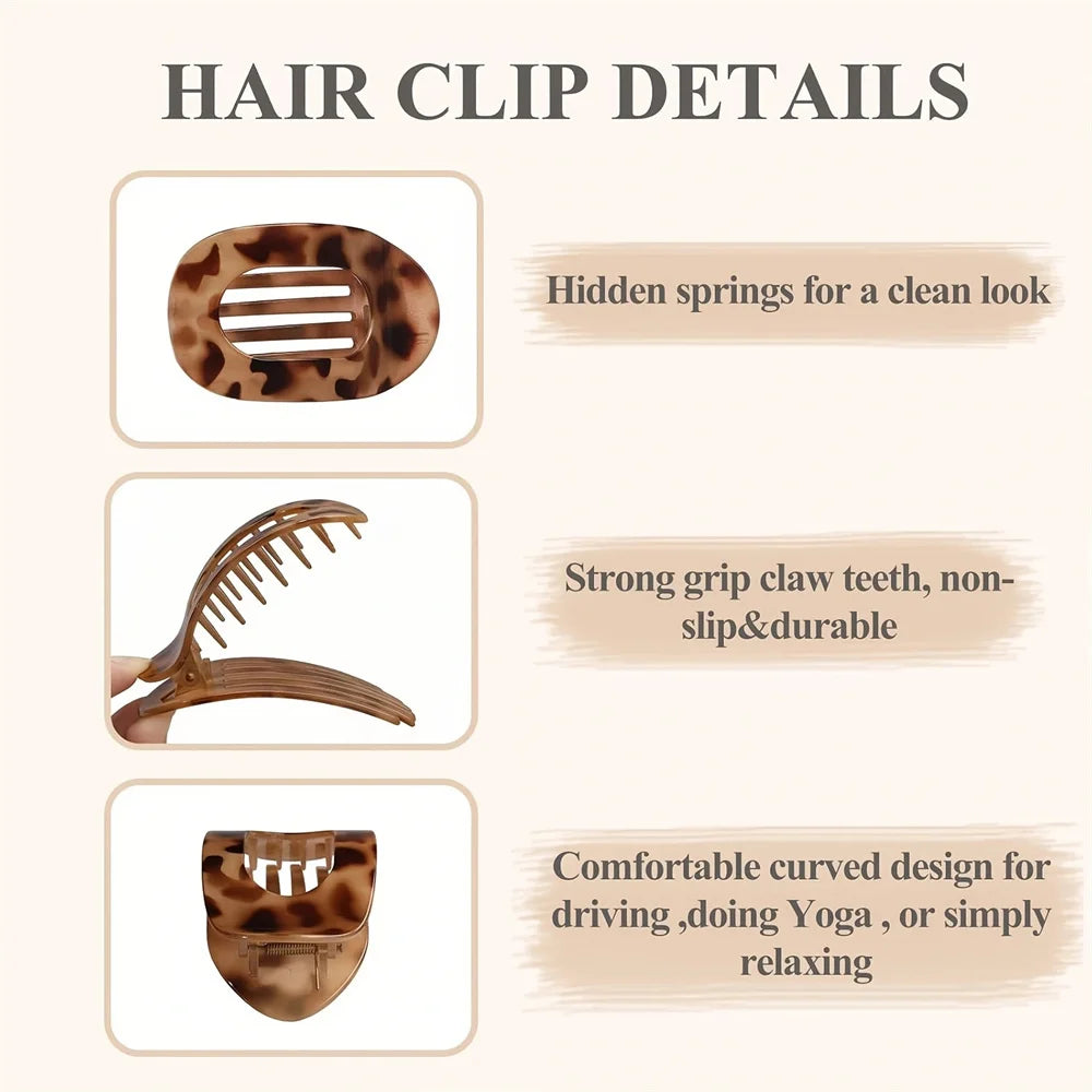 4Pcs/Set New Elegant Matte Acrylic Rounded Duckbill Hair Clips Women Fashion Solid Color Plastic Hairpin Hair Accessories