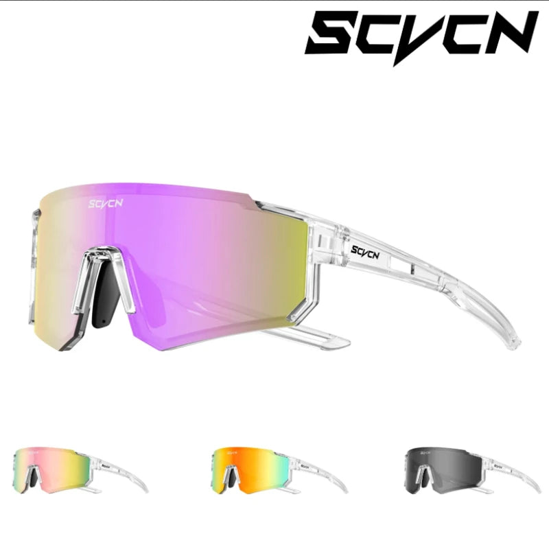 SCVCN New Cycling Sunglasses Road Outdoor Driving Bike Glasses Men Women Sports Mountain Climbing Bicycle Cycling UV400 Eyewear