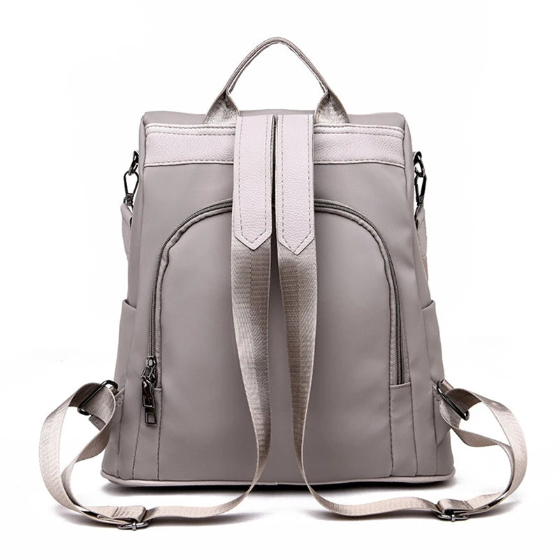 Waterproof Oxford Women Backpack Fashion Anti-theft School Bag Embroidery Designer Female Large Capacity Travel Shoulder Handbag