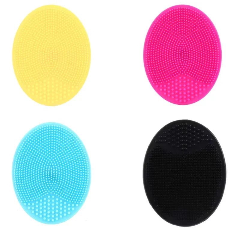 1/2/4pcs Soft Silicone Face Brush Cleanser and Massager Manual Facial Cleansing Brush Exfoliating Silicone Face Scrubber