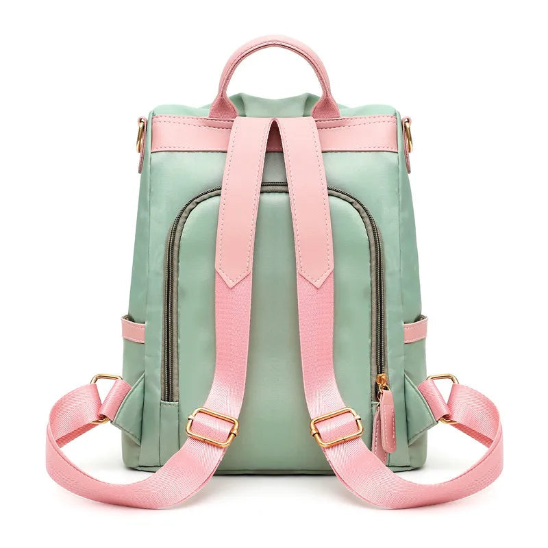 Waterproof Oxford Women Backpack Fashion Anti-theft School Bag Embroidery Designer Female Large Capacity Travel Shoulder Handbag