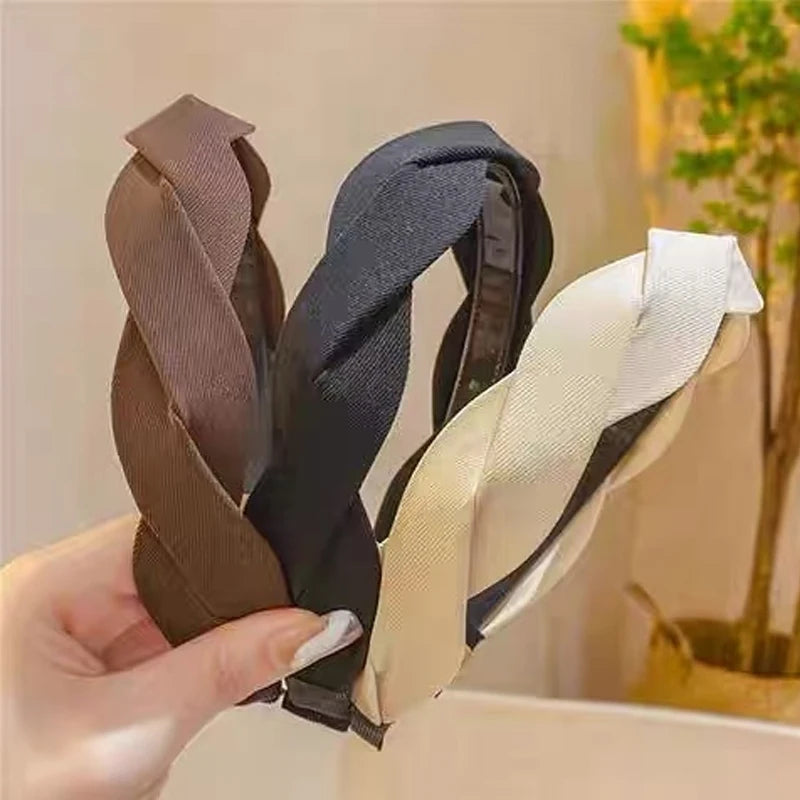Retro wide edge Twist Headband for Women Elegant Wash Face Hair Band Fashion Girl Hair Accessories