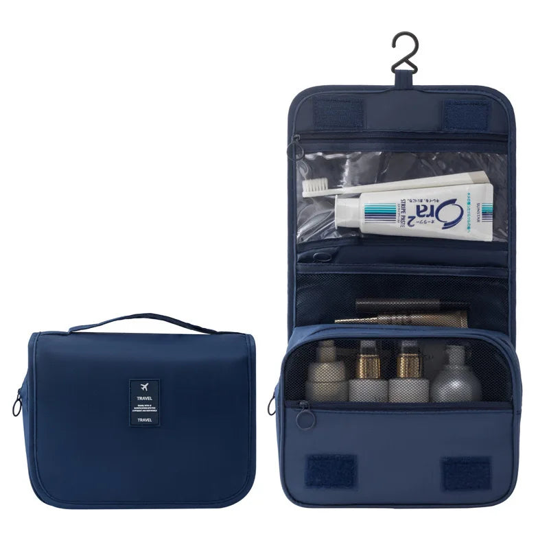 Portable Hook Toilet Bag Multi Functional Travel Waterproof Wear Resistant Multi Layer Storage Large Capacity Makeup Bag