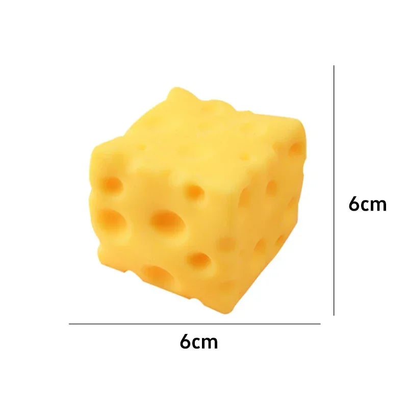 Simulate Cheese Slow Rebound Toy Shapeable Office Decompression Slow Rebound Cheese Pinching Ornament Relax Decompress Knead